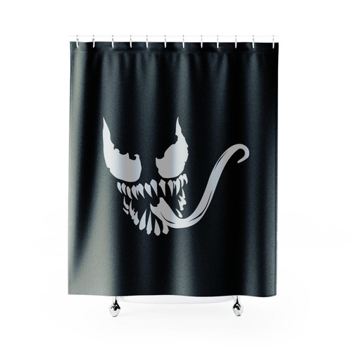 Venom Face Black Spiderman Marvel Comics Spiderman Shower Curtain