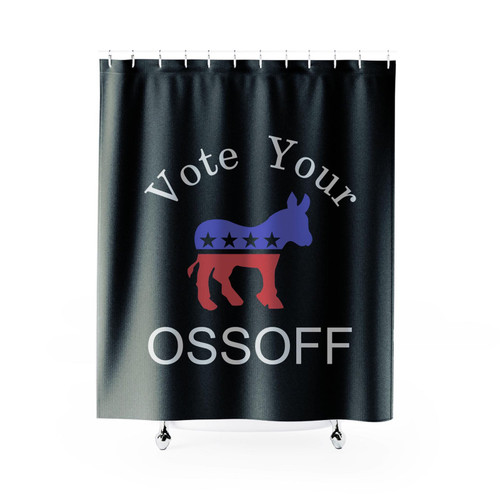 Vote Your Ossoff Flip The Sixth Political Donkey Liberal Shower Curtain