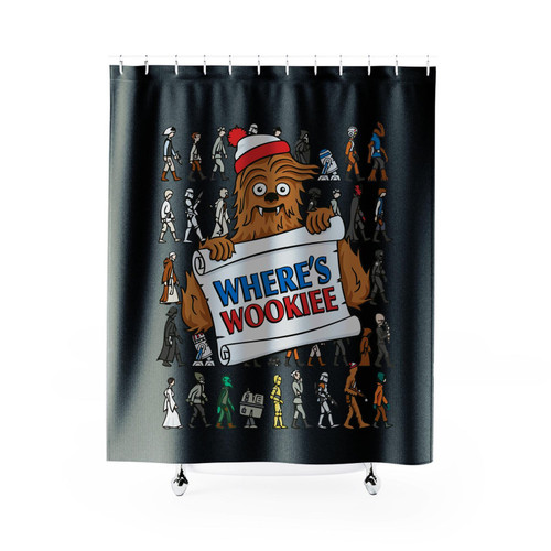 Where's Wookiee Funny Star Wars Parody Shower Curtain