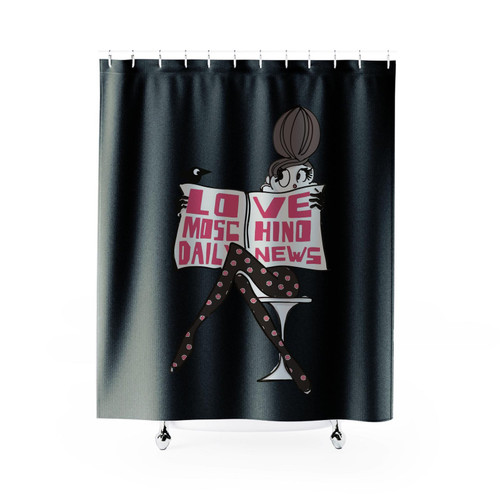 Women Sexy Love Moschino Daily News Shower Curtain
