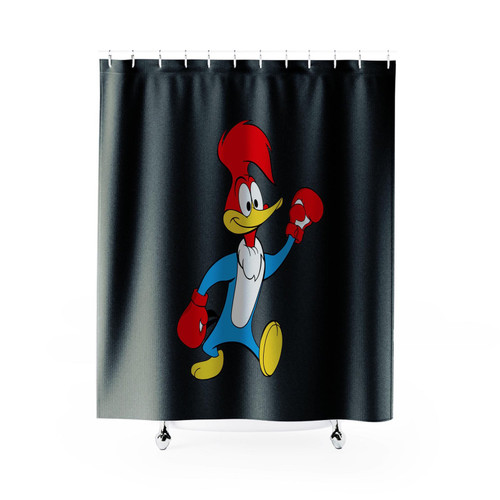 Woody Woodpecker Boxing Funny Cartoon Shower Curtain