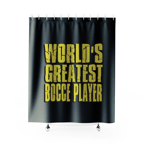World Greatest Bocce Player Shower Curtain
