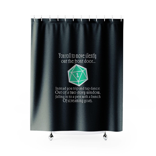 You Reach Out To Push The Orc Off The Bridge Dungeons And Dragons Shower Curtain