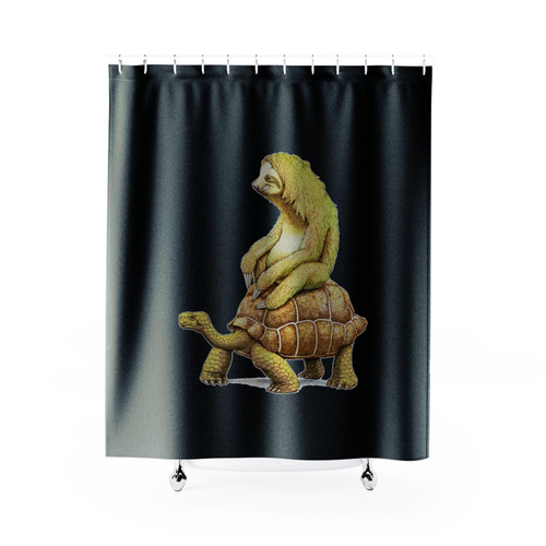 Zootopia Tortoise Sloth Funny Shower Curtain