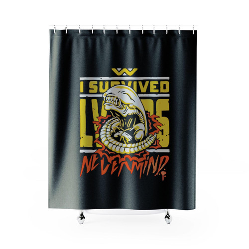 Alien Xenomorph Nostromo Nevermind Shower Curtain