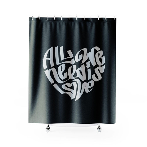 All We Need Is Love 70's Hippy Shower Curtain