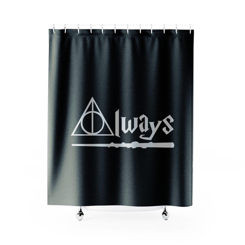 Always Harry Potter Symbol Deathly Hallows Shower Curtain