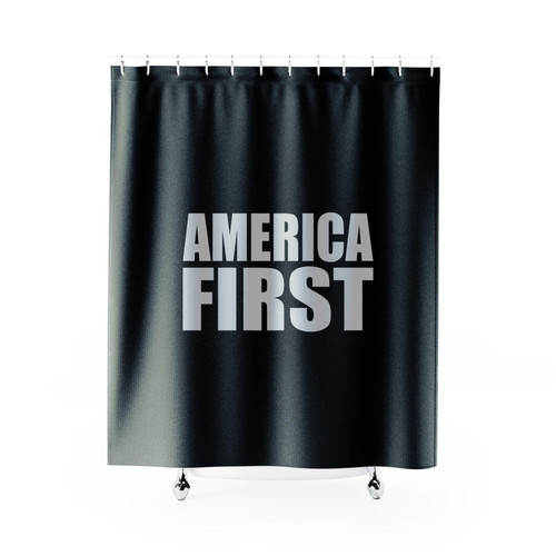 America First Donald Trump Political Republican Usa Democrat Shower Curtain