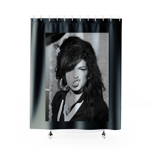 Amy Jade Winehouse Funny Face Shower Curtain