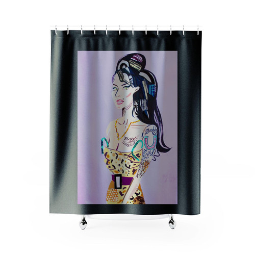 Amy Winehouse Art Painting Shower Curtain