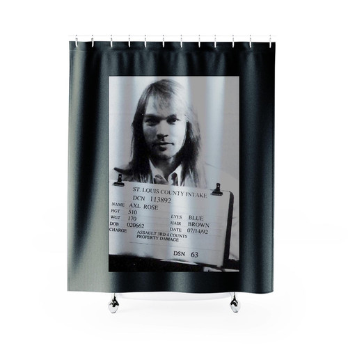 Axl Rose's Mugshot 1992 Shower Curtain