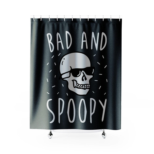 Bad And Spoopy Skull Shower Curtain