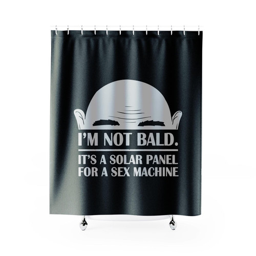 Bald Hair Loss Balding Solar Panel Shower Curtain