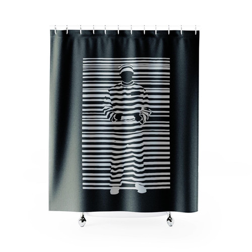 Banksy Barcode Prisoner Shower Curtain