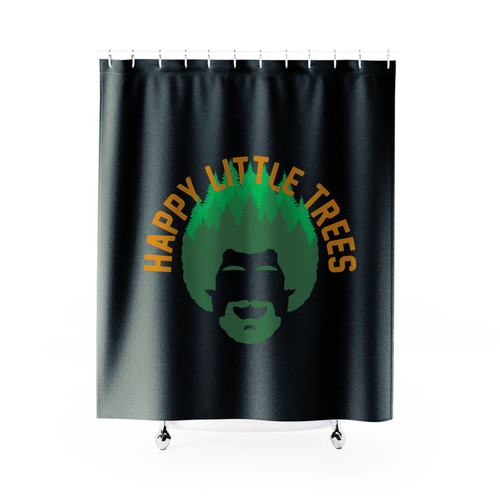 Bob Ross Happy Little Trees 1 Shower Curtain