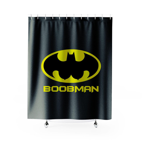 Boobman Batman Logo Funny Shower Curtain