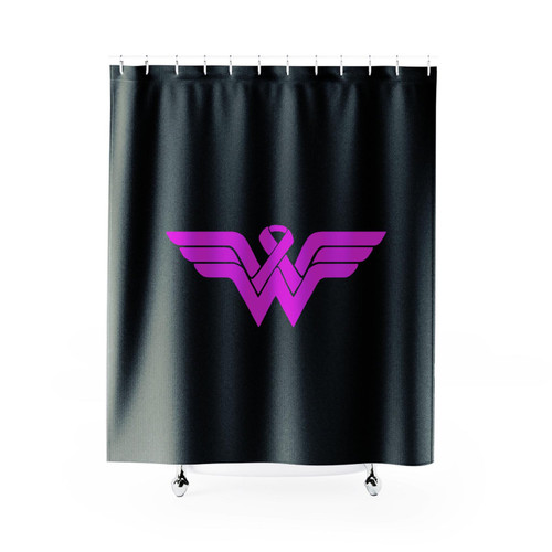 Breast Cancer Ribbon Wings Wonder Shower Curtain