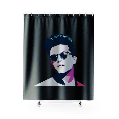 Bruno Mars Wpap Art Shower Curtain