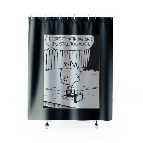 Calvin Zero Expectations Shower Curtain