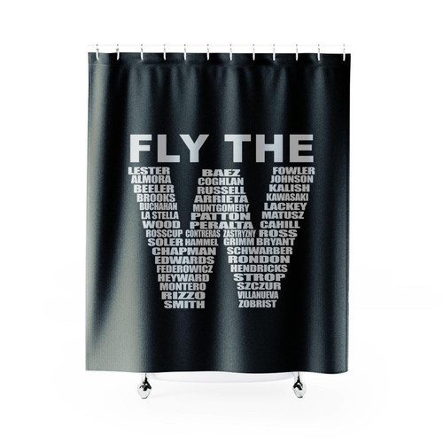 Chicago Cubs Fly The W Cubs Win Flag Shower Curtain