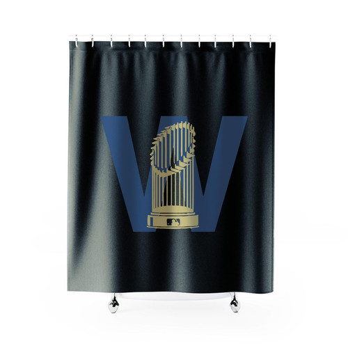 Chicago Cubs W Trophy Flag Shower Curtain