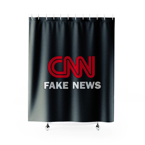 Cnn Fake News Trump Network 2017 Station Liberal Politics Kanye West Liberal Democrat Tv Shower Curtain