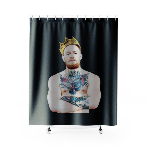 Conor Mcgregor Boxing Poster With Crown Shower Curtain