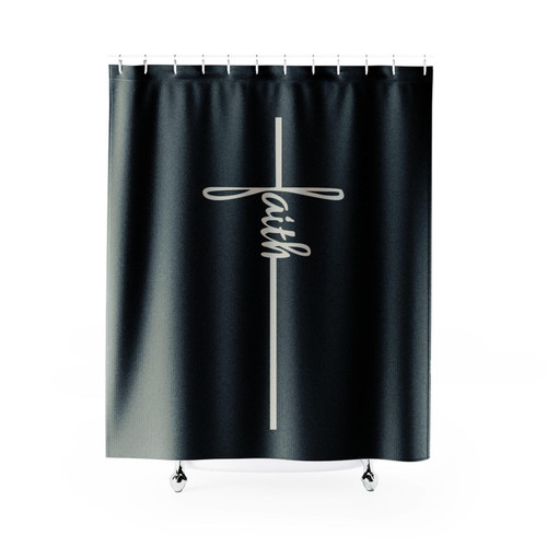 Cross Faith Symbol Catholic Christian Shower Curtain