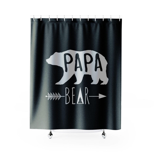 Dad Papa Bear Papa Beard Father Bear Dad Bear Fathers Day Shower Curtain
