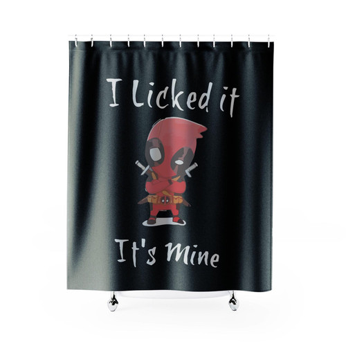 Deadpool I Licked It It's Mine Love Deadpool Movie Shower Curtain