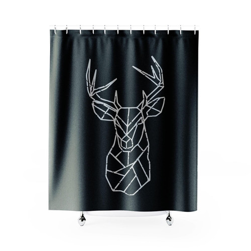 Deer Geometric Shower Curtain
