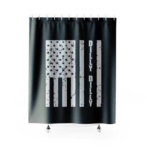 Dilly Dilly Funny Beer Drinking American Usa Flag Shower Curtain