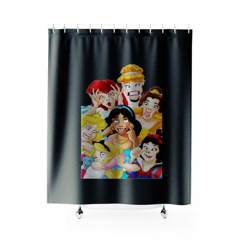 Disney All Princess Funny Joke Cinderella Cute Shower Curtain