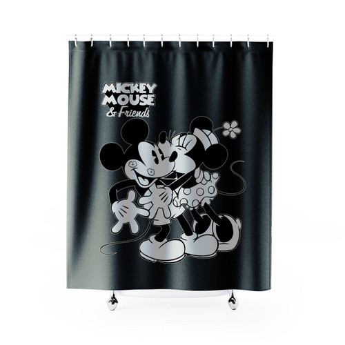 Disney Mickey Minnie Mouse Hug Love Shower Curtain