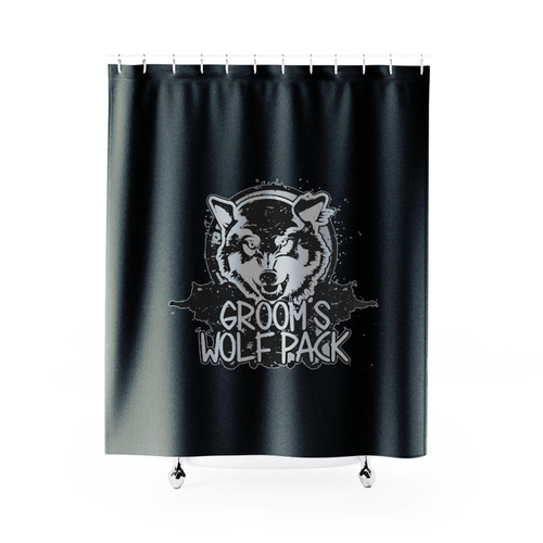 Distressed Groom's Wolf Pack Shower Curtain