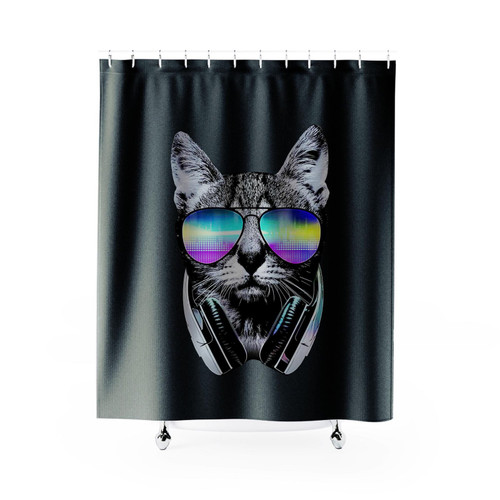 Dj Cat Shower Curtain