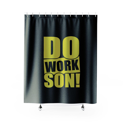 Do Work Son Big Black Christopher Boykin Shower Curtain