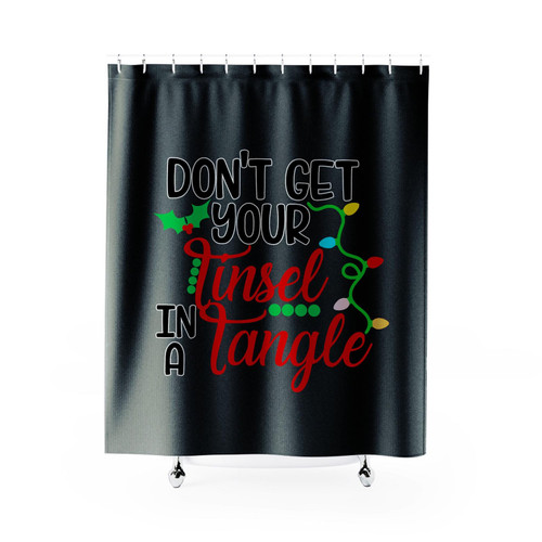 Don't Get Your Tinsel In A Tangle Shower Curtain