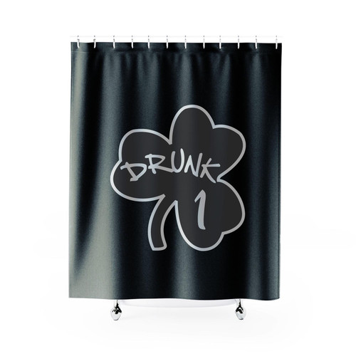 Drunk 1 Clover Funny Shower Curtain