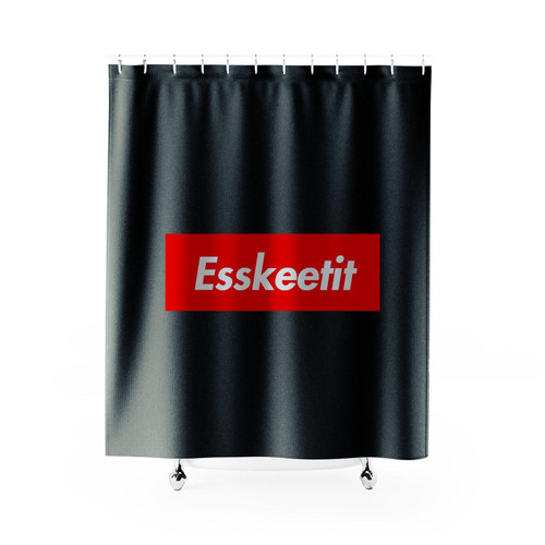 Esskeetit Red Box Logo 1 Shower Curtain