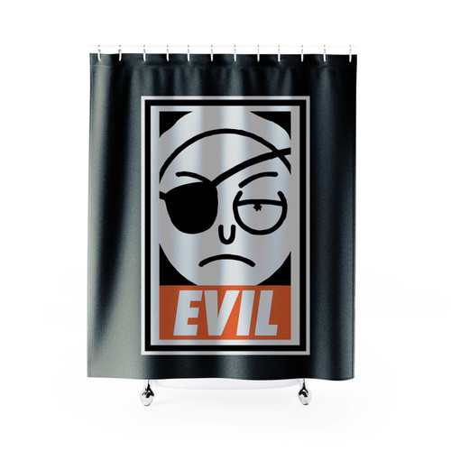 Evil Morty Obey Mash- Up Shower Curtain