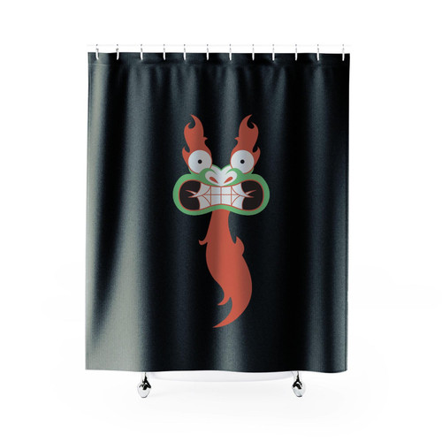 Face Dragon Samurai Jack Shower Curtain