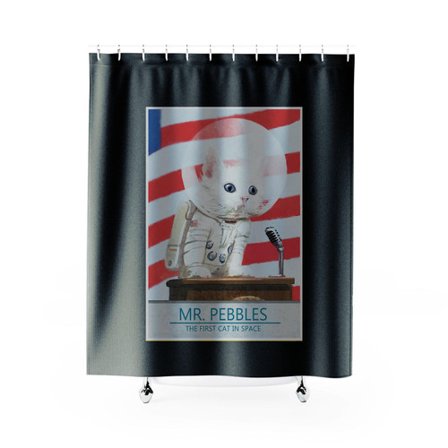 Fallout 4 Mr Pebbles First Cat In Space Shower Curtain