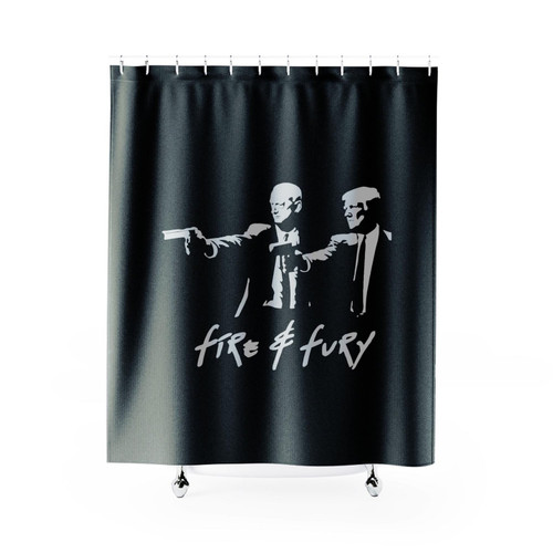 Fire And Fury Trump Shower Curtain