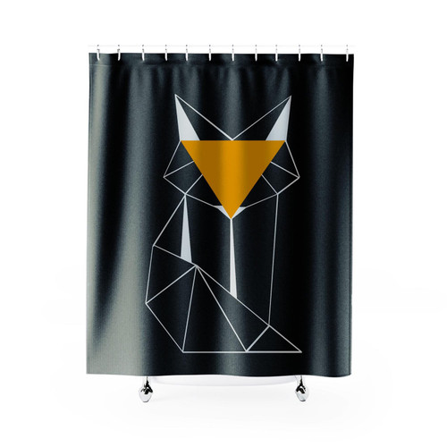 Fox Geometric Shower Curtain