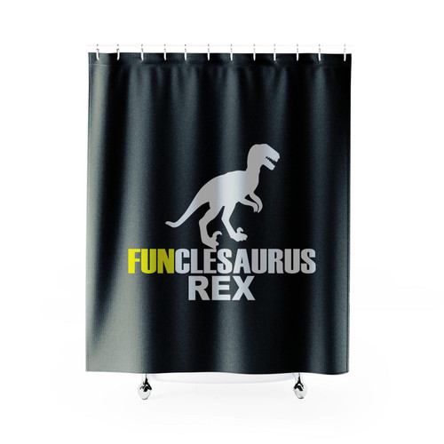Funcle Funclesaurus Rex Funny Uncle Shower Curtain