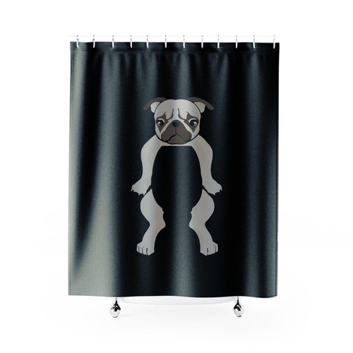 Funny Cute Baby Pug Shower Curtain