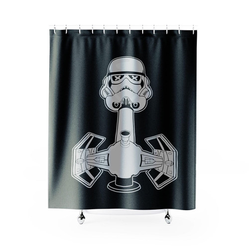 Glass Smoking Pipe Stormtrooper Shower Curtain