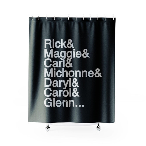 Glenn The Walking Dead Rick Maggie Carl Michonne Daryl Carol Shower Curtain