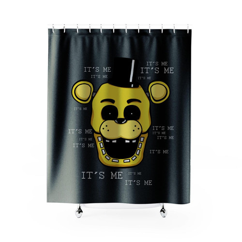 Golden Freddy Fazbear Head It's Me Shower Curtain